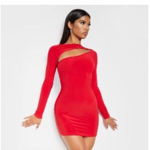 One shoulder cut out dress